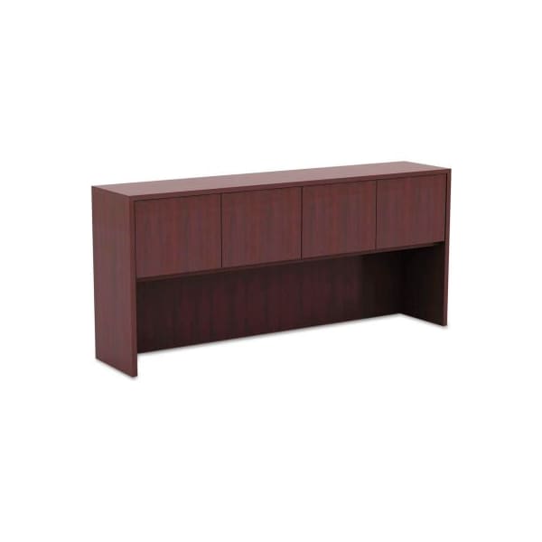 Alera Alera Hutch with Doors - 70-5/8"W x 15"D x 35-1/2"H - Mahogany - Valencia Series VA287215MY - main